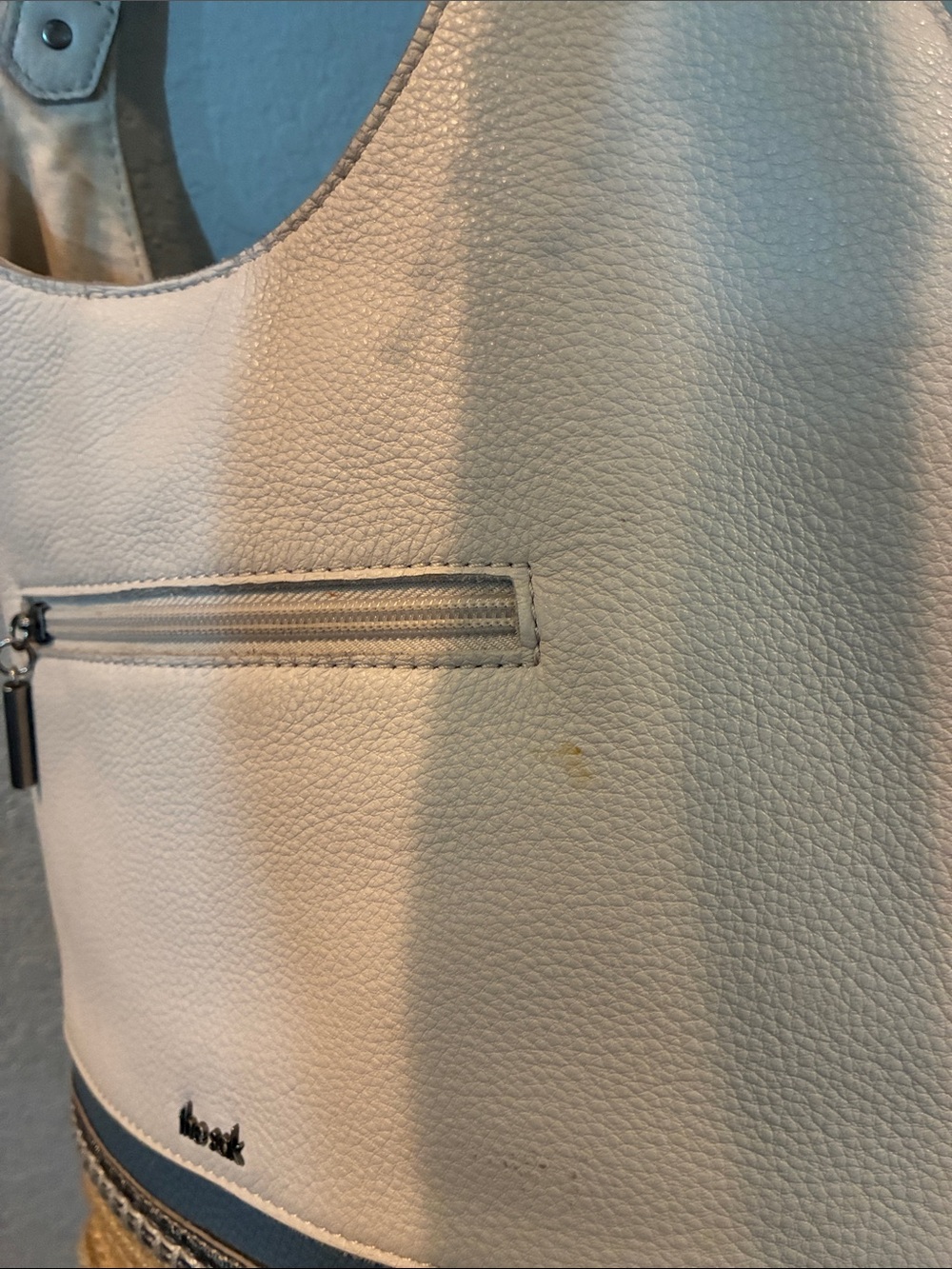 The Sak Cream and Natural Woven Shoulder Bag - Picture 7 of 9